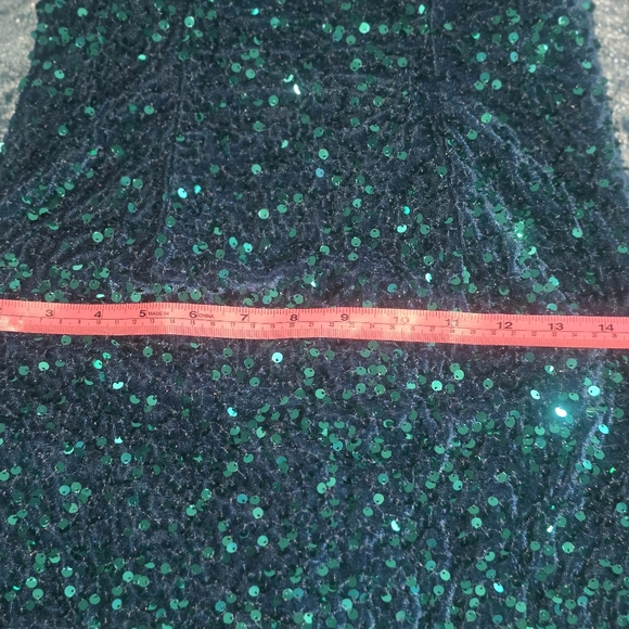 Alyce Paris turquoise sequined sparkling Special Occasion mini dress in size 00 - Picture 8 of 8